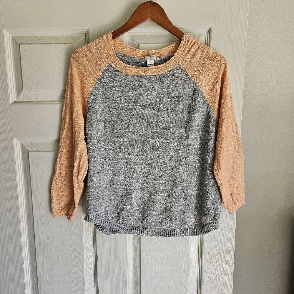 3/$15 J. Crew XL Sweater Top Linen Mix Good Condition
